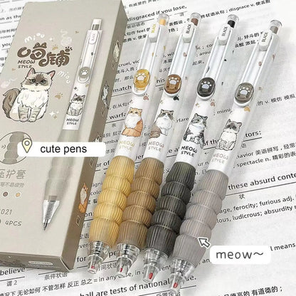 4 Stylos chats kawaii